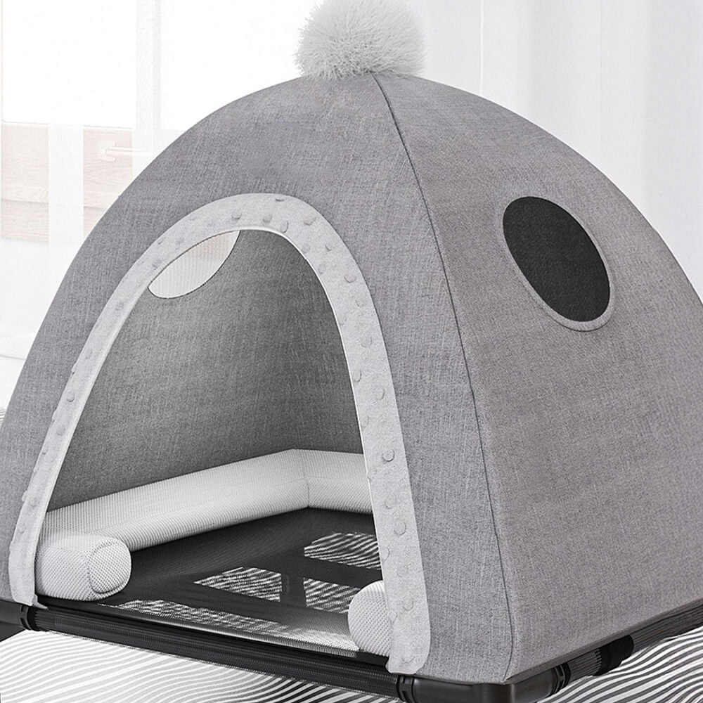 All-Season Orthopedic Camping Cot Tent Bed for Cats Dogs Cozy Durable