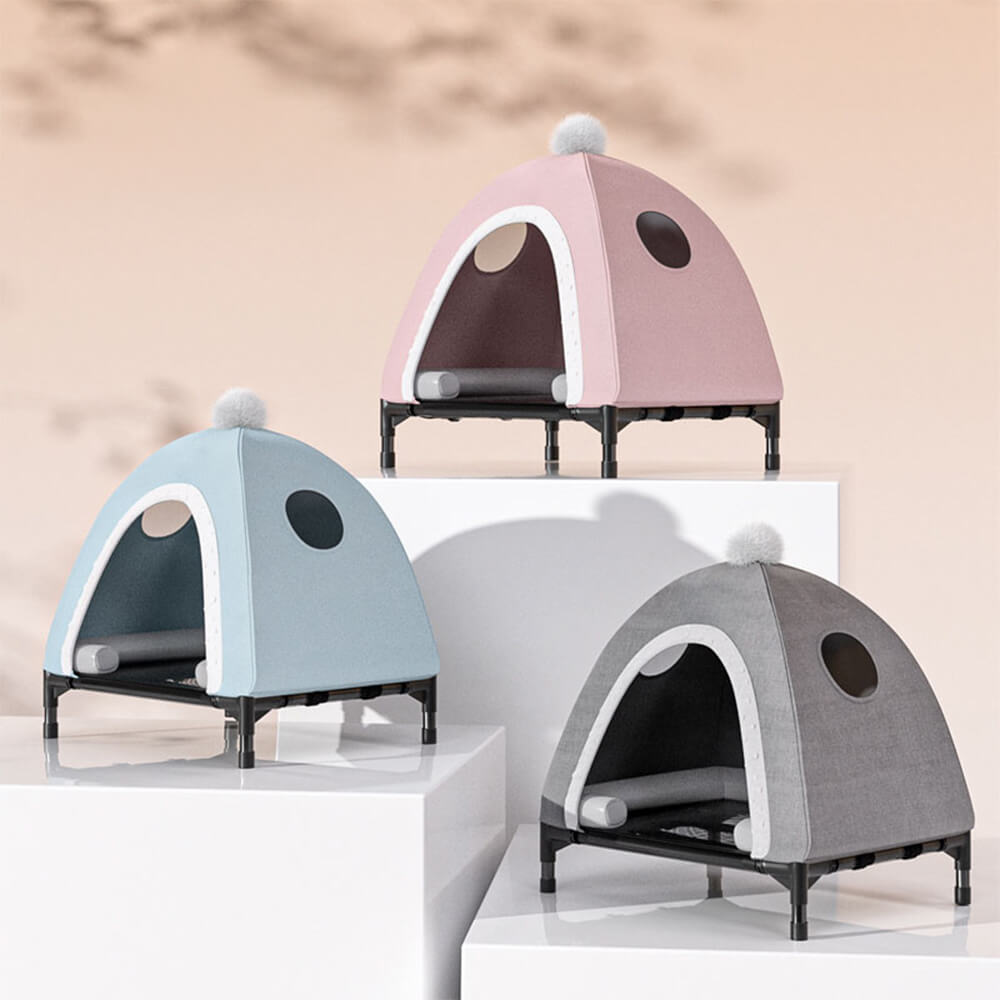 All-Season Orthopedic Camping Cot Tent Bed for Cats Dogs Cozy Durable