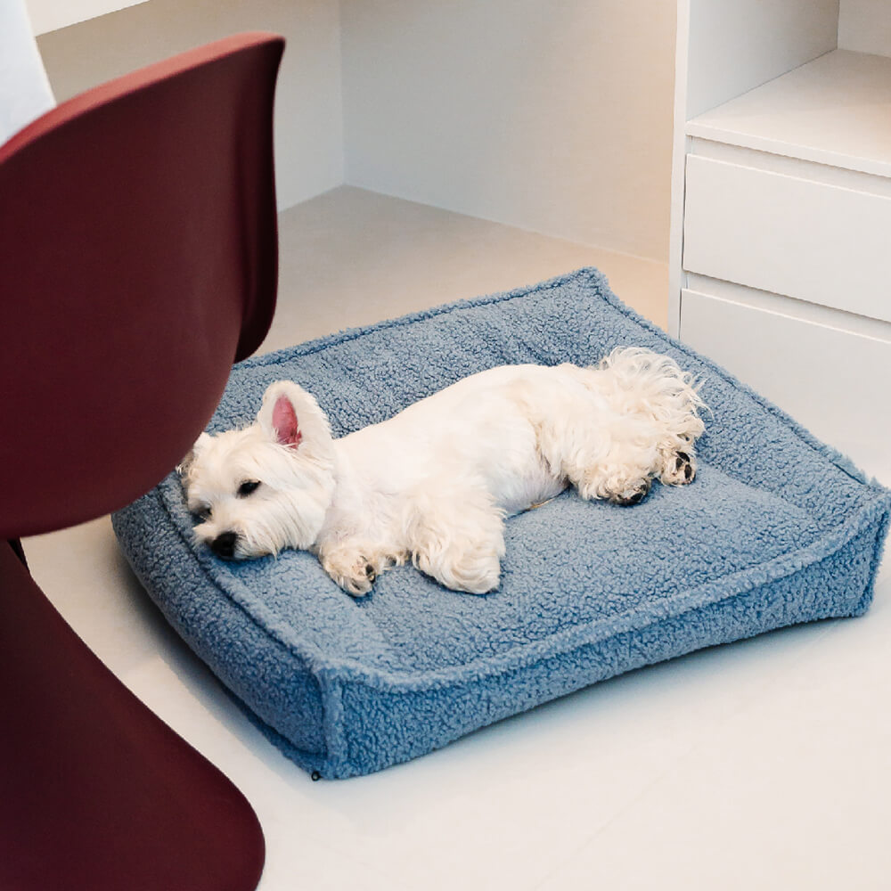 Teddy Fleece Orthopedic Pet Bed Cozy Supportive Waterproof