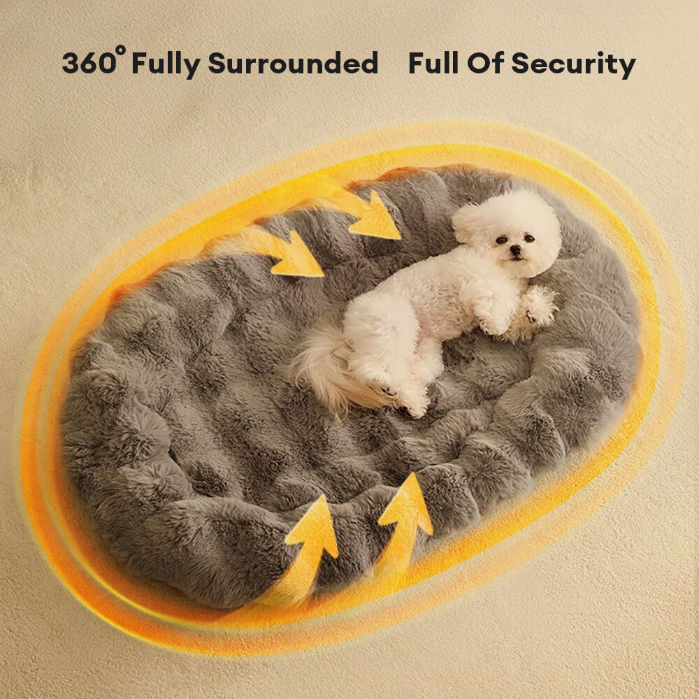 Ultra Soft Faux Rabbit Fur Pet Mat Luxurious Comfort Support
