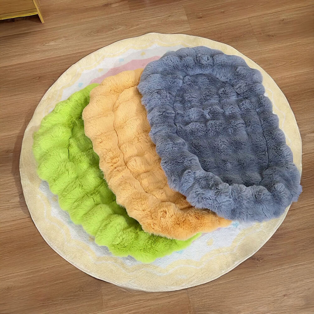 Ultra Soft Faux Rabbit Fur Pet Mat Luxurious Comfort Support