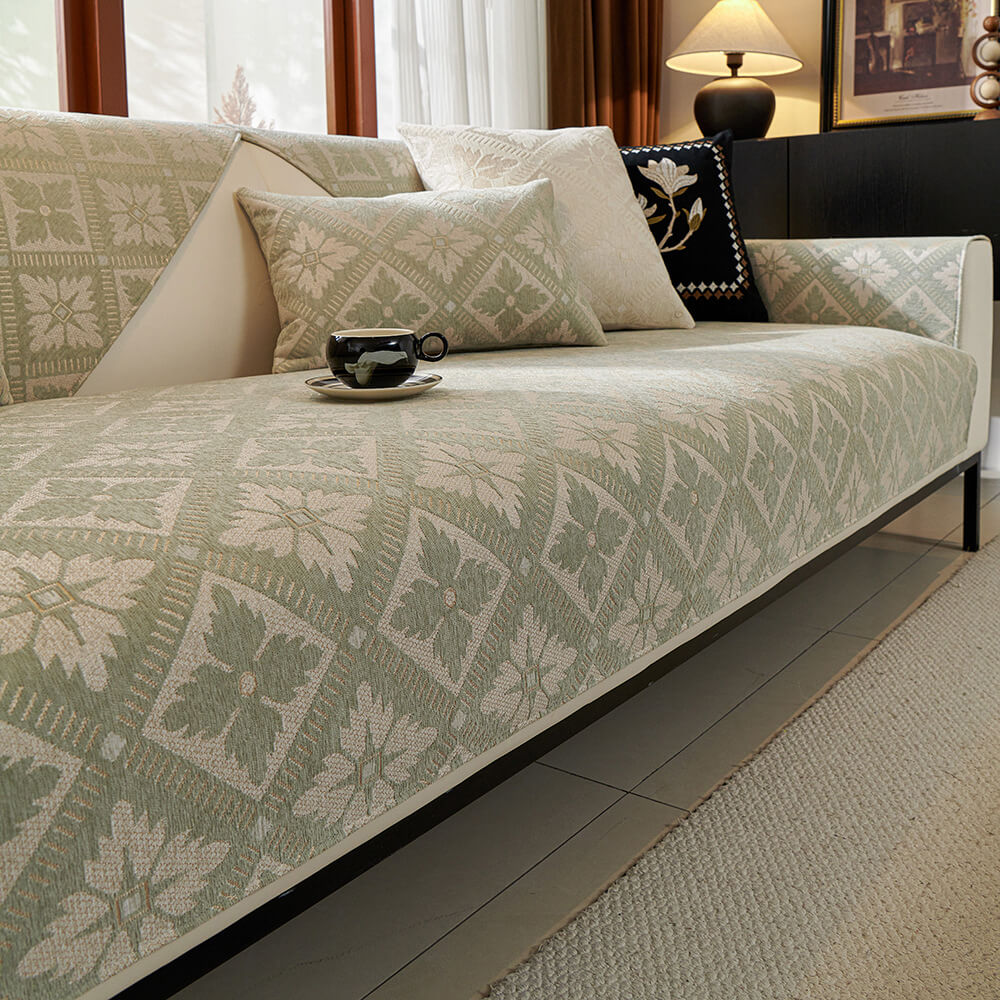 French Elegance Chenille Soft Breathable Couch Cover 4 Seasons