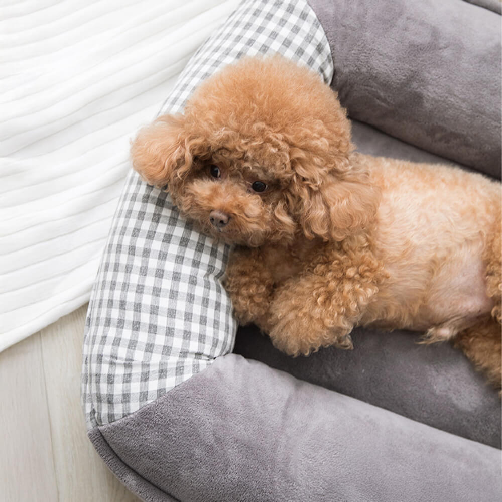 Ultra-Soft Coral Fleece Pet Bed Waterproof Breathable Supportive