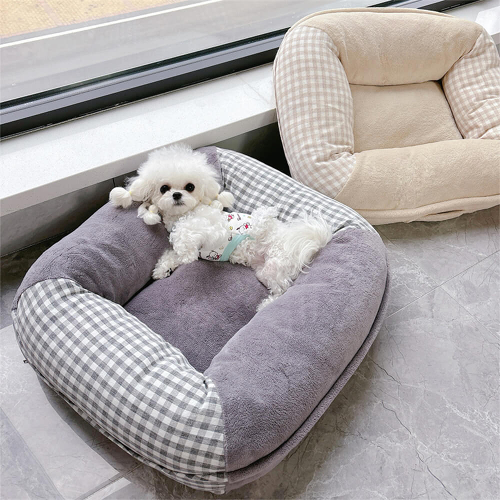 Ultra-Soft Coral Fleece Pet Bed Waterproof Breathable Supportive