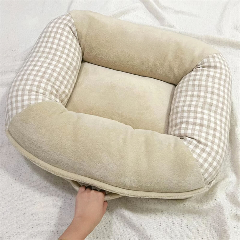 Ultra-Soft Coral Fleece Pet Bed Waterproof Breathable Supportive
