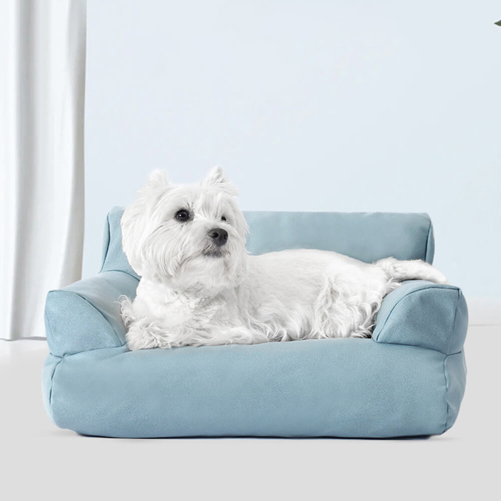 Faux Leather Anti-Scratch Cozy Dog Sofa Bed with Comfort