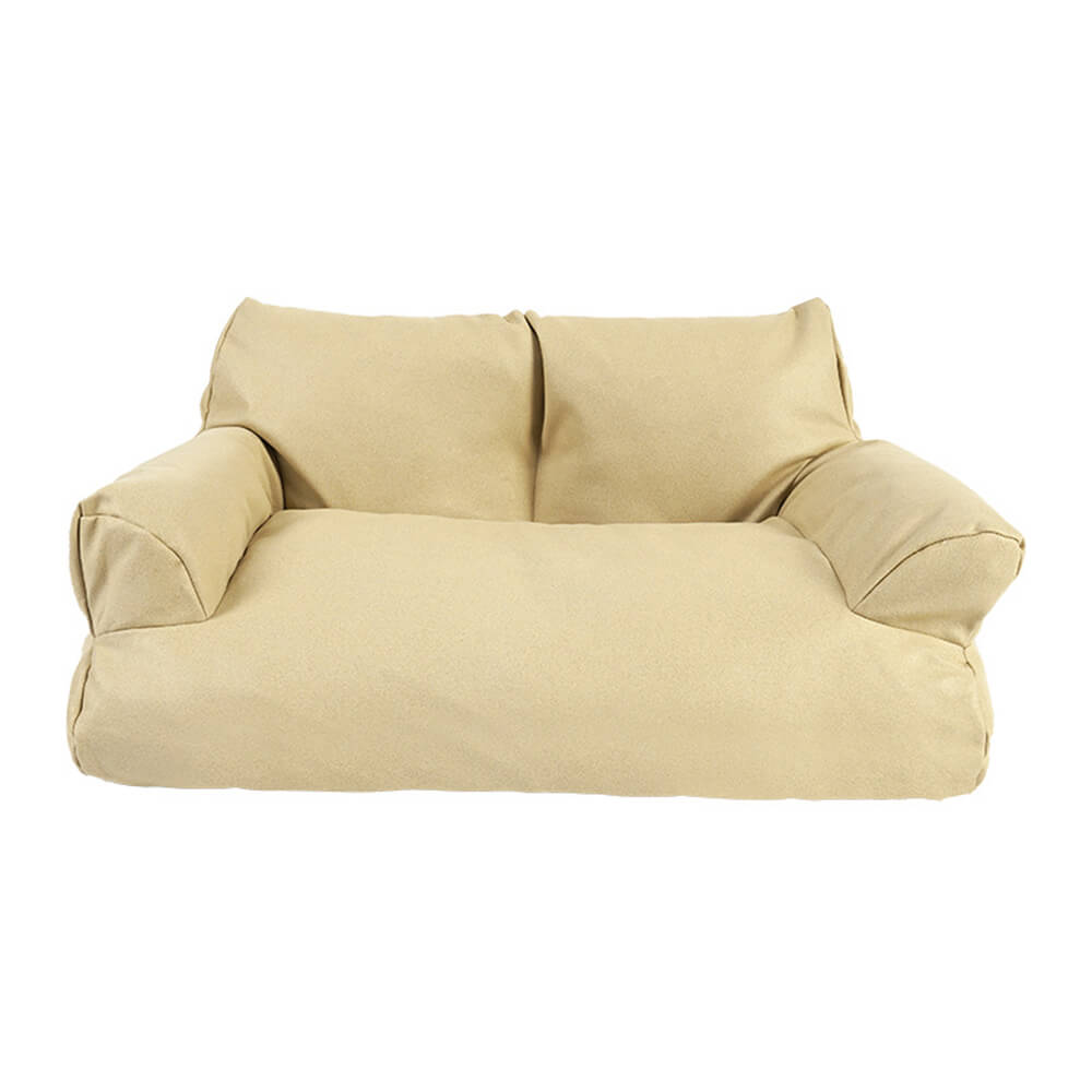 Faux Leather Anti-Scratch Cozy Dog Sofa Bed with Comfort