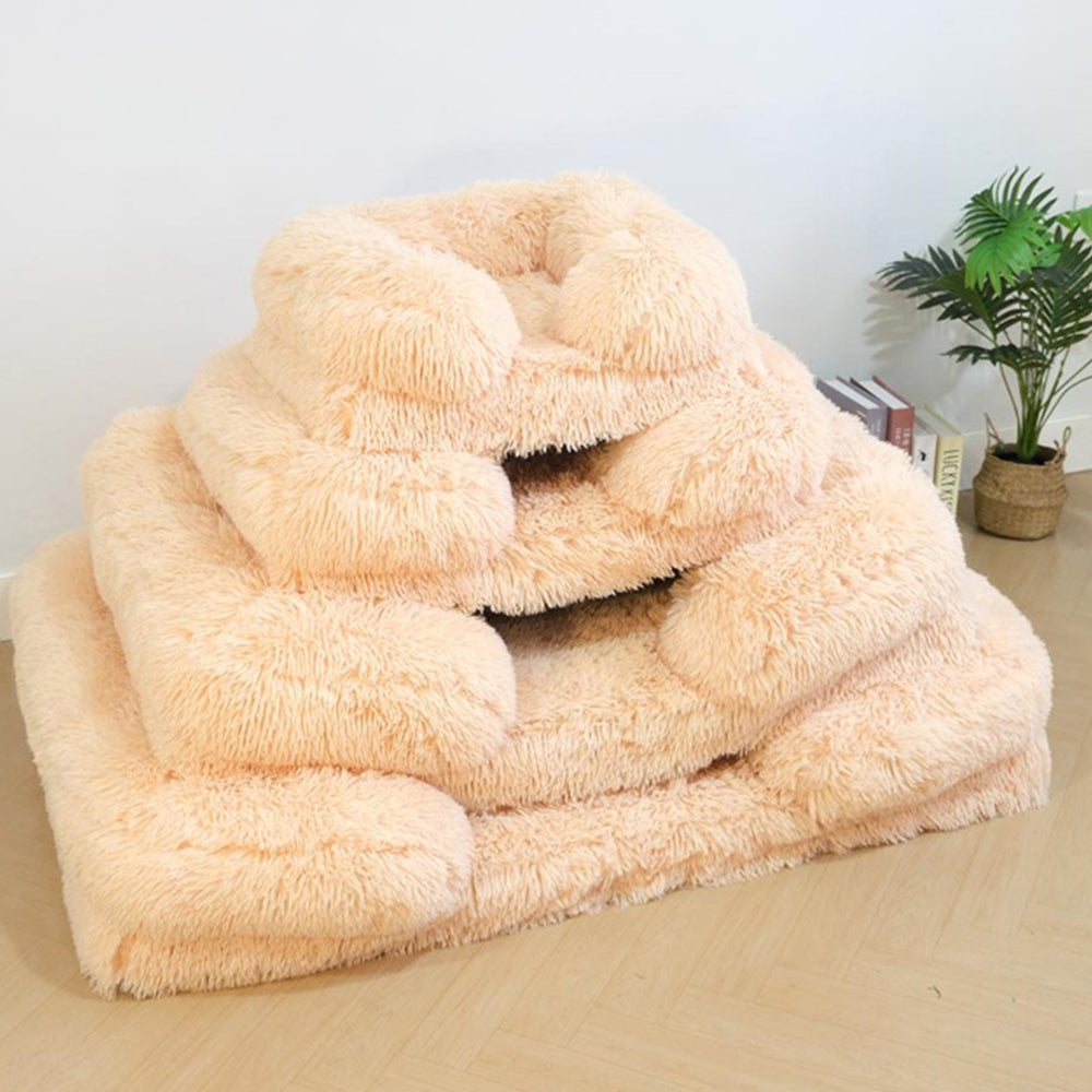 Plush Dog Bed Soft Supportive Easy to Clean Waterproof