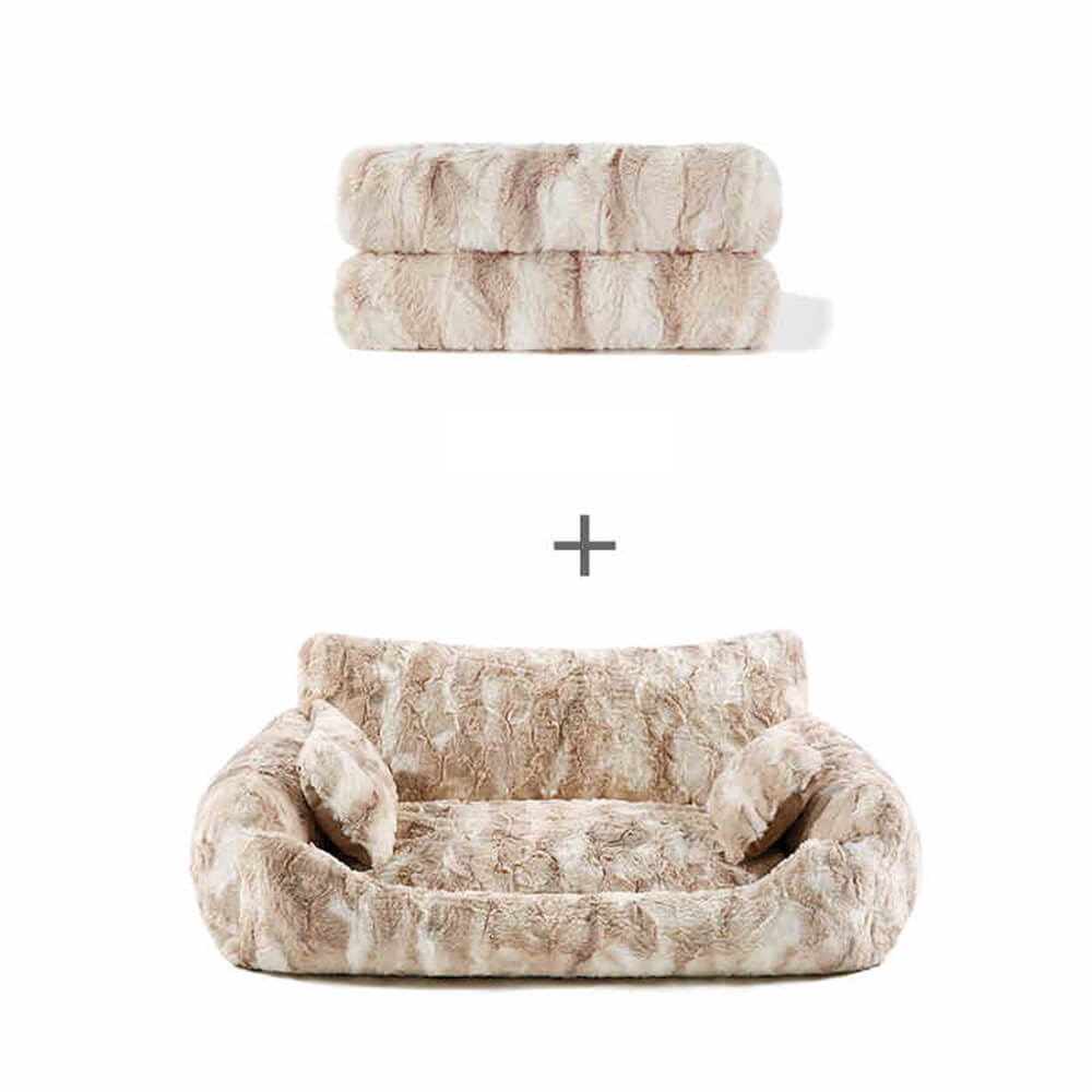 Modern Marble Warm Orthopedic Sofa Bed with Plush Velvet