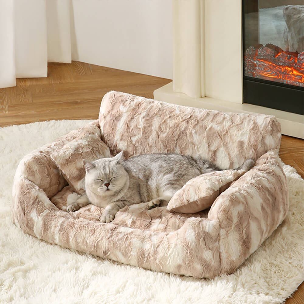 Modern Marble Warm Orthopedic Sofa Bed with Plush Velvet