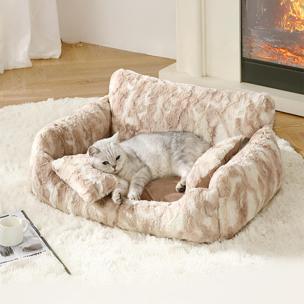 Modern Marble Warm Orthopedic Sofa Bed with Plush Velvet