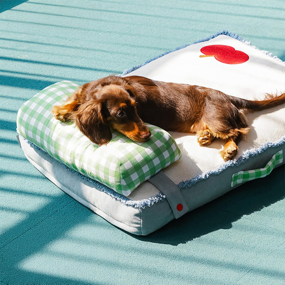 Stylish Durable Denim Pet Mat Comfortable Easy Maintenance