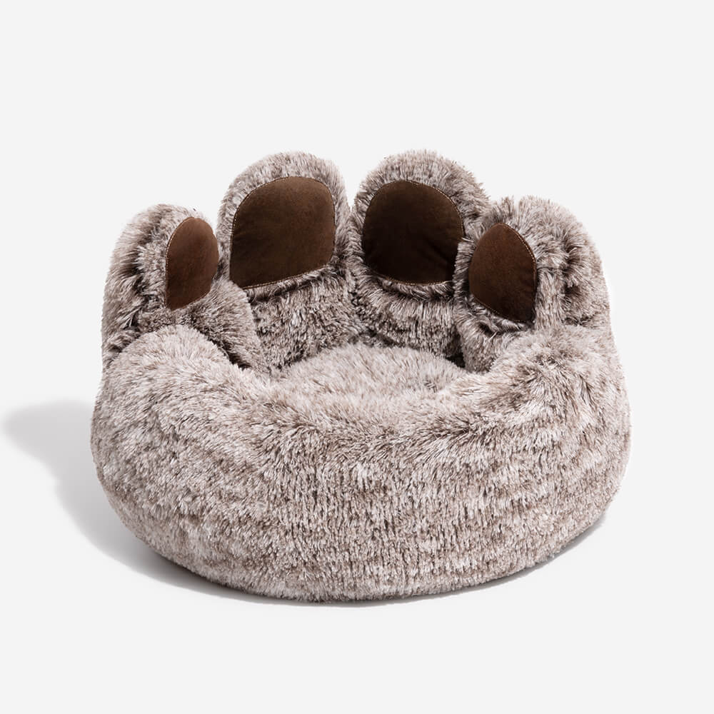 Cozy Round Dog Bed Soft Faux-Fur for Ultimate Comfort