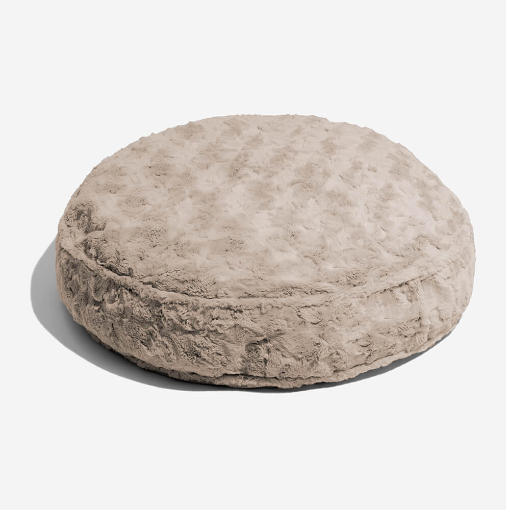 Warming Fluffy Round Cloud Dog Bed with Supportive Pillow