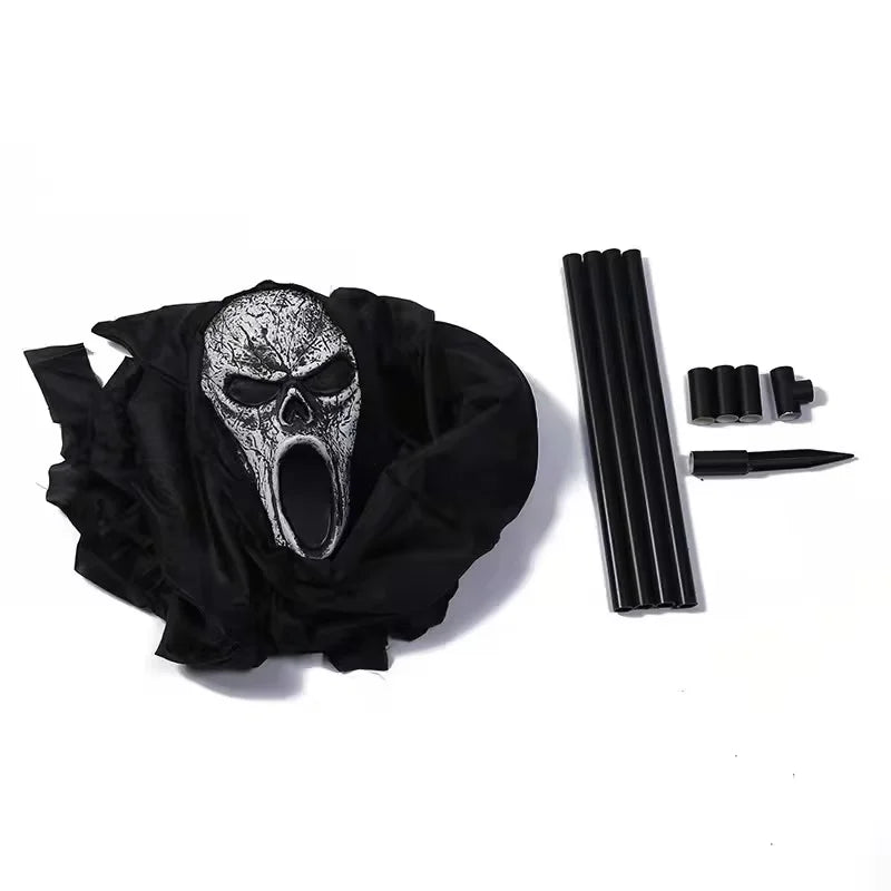 Ghostface Scarecrow Halloween Yard Decoration