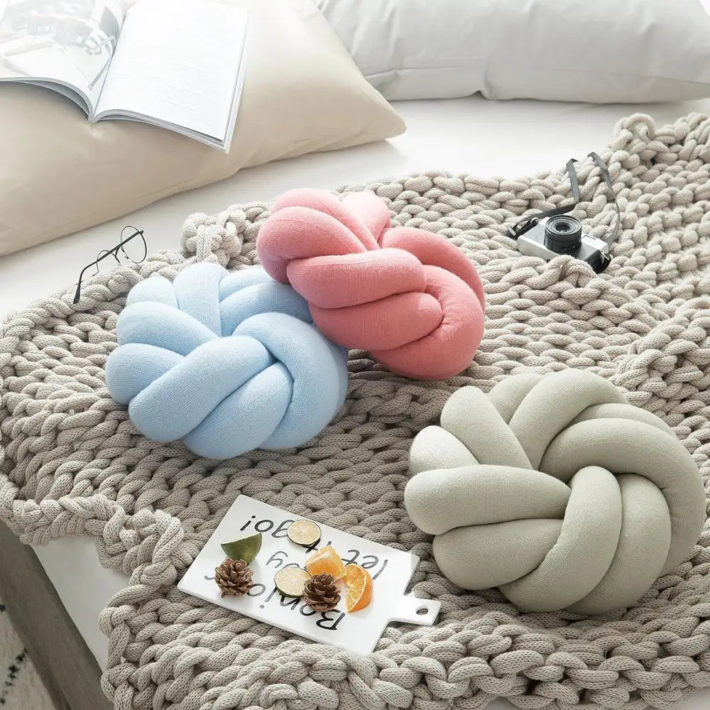 Regina Hand-Knotted Cotton Lumbar Cushion for Comfort