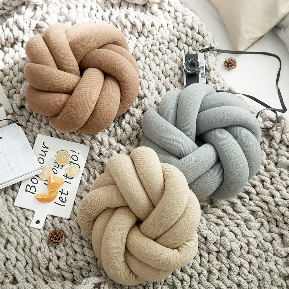 Regina Hand-Knotted Cotton Lumbar Cushion for Comfort
