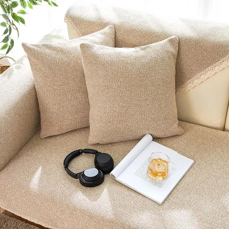 Hand-Woven Cotton Linen Non-Slip Couch Cover All Seasons