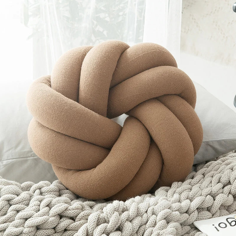 Regina Hand-Knotted Cotton Lumbar Cushion for Comfort