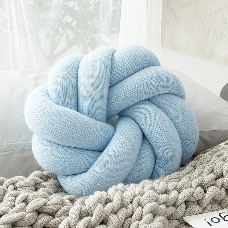 Regina Hand-Knotted Cotton Lumbar Cushion for Comfort