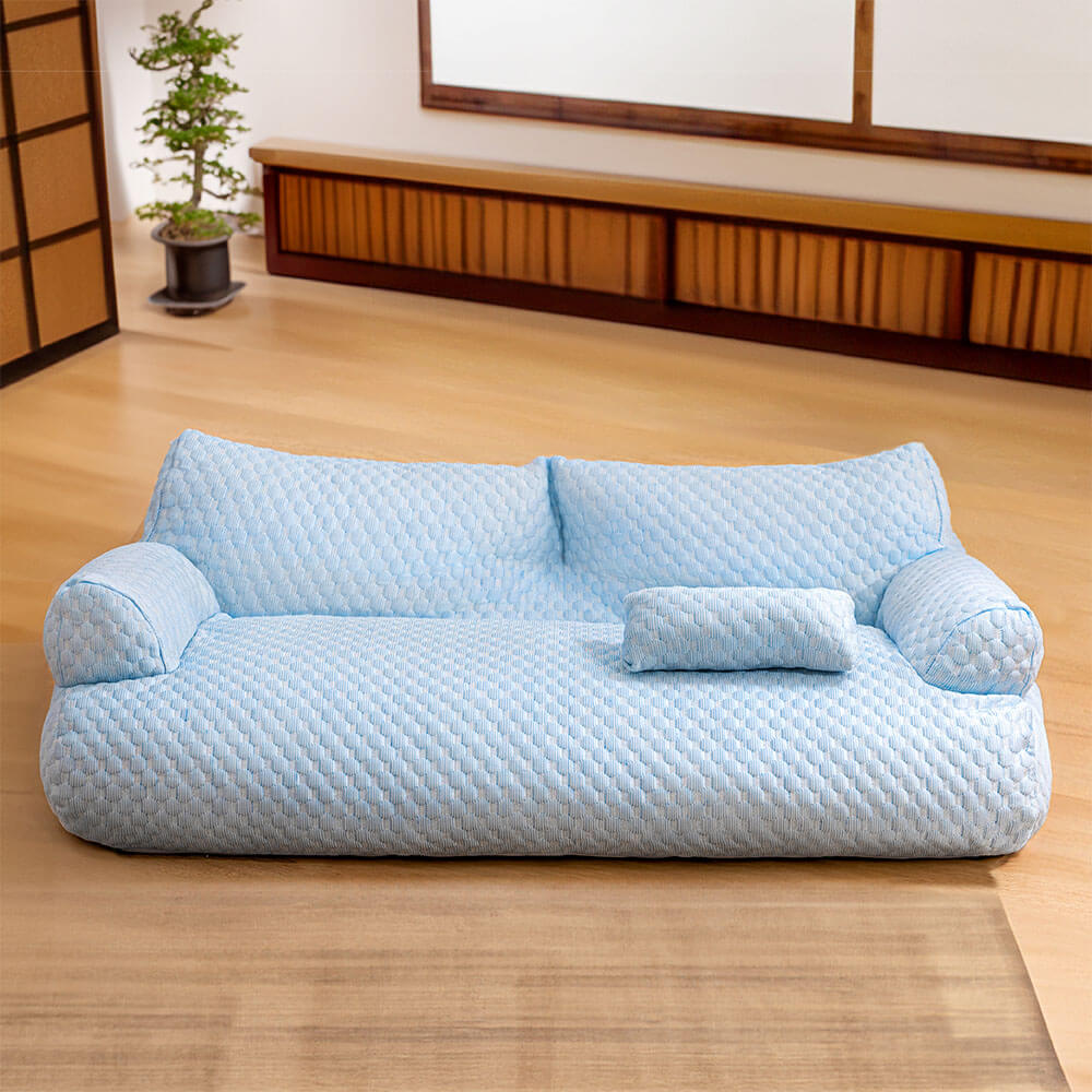 Ice Silk Cooling Pet Bed Breathable Supportive Stylish