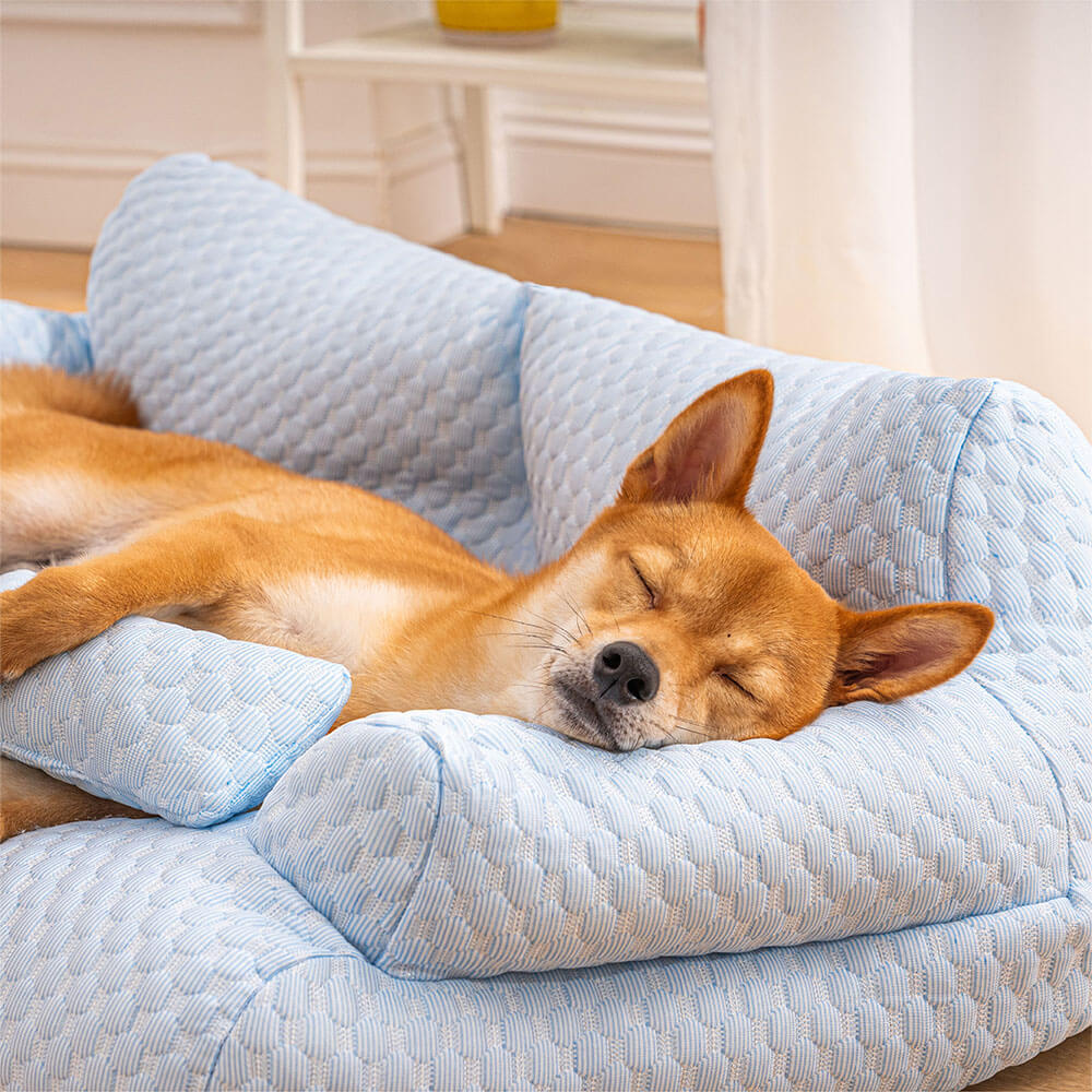 Ice Silk Cooling Pet Bed Breathable Supportive Stylish