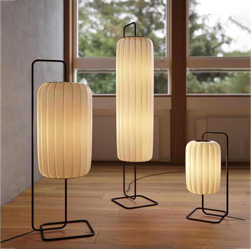 Modern Japanese-Style Floor Lamp with Soft LED Illumination