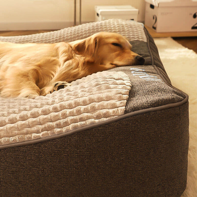 Luxury Orthopedic Cushion Bed with Crystal Velvet Comfort