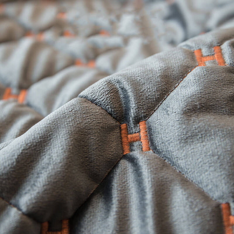 Luxury Quilted Velvet Non-Slip Couch Cover for Comfort