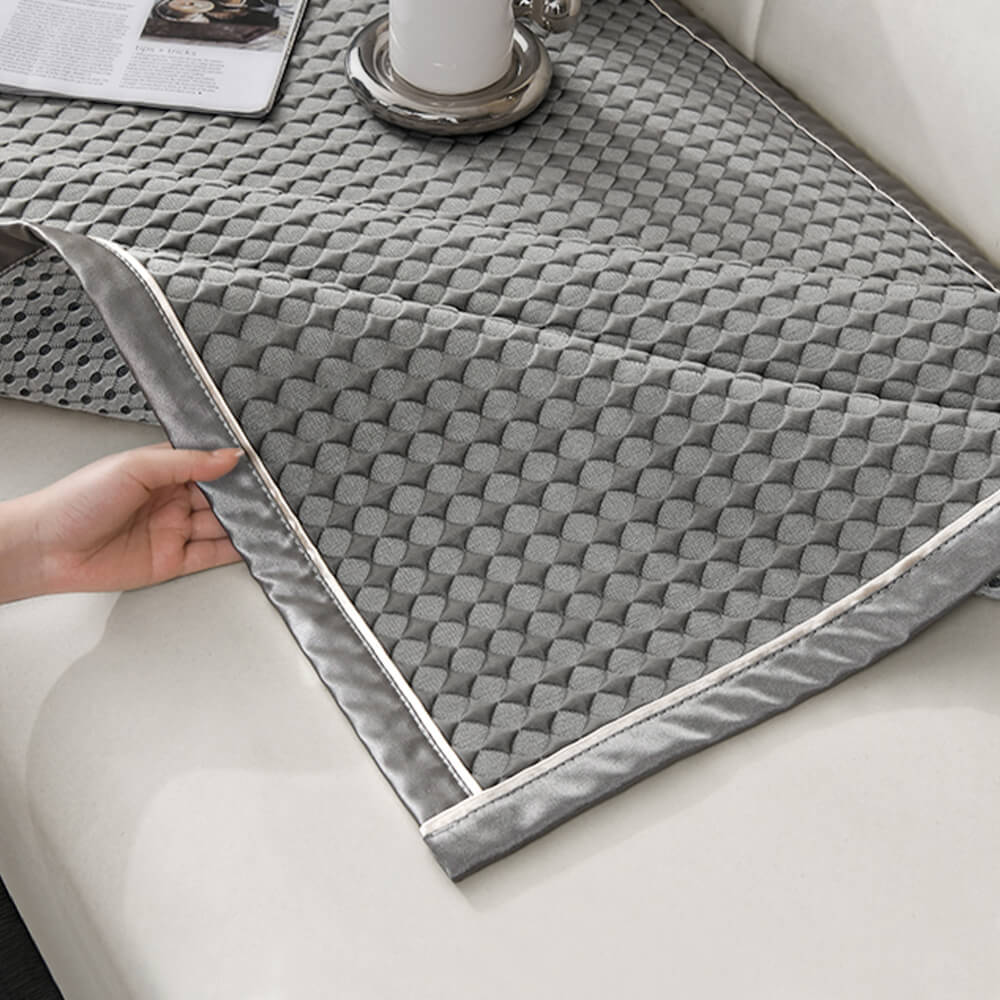 Luxury Solid Color Ice Silk Anti-Scratch Couch Cover