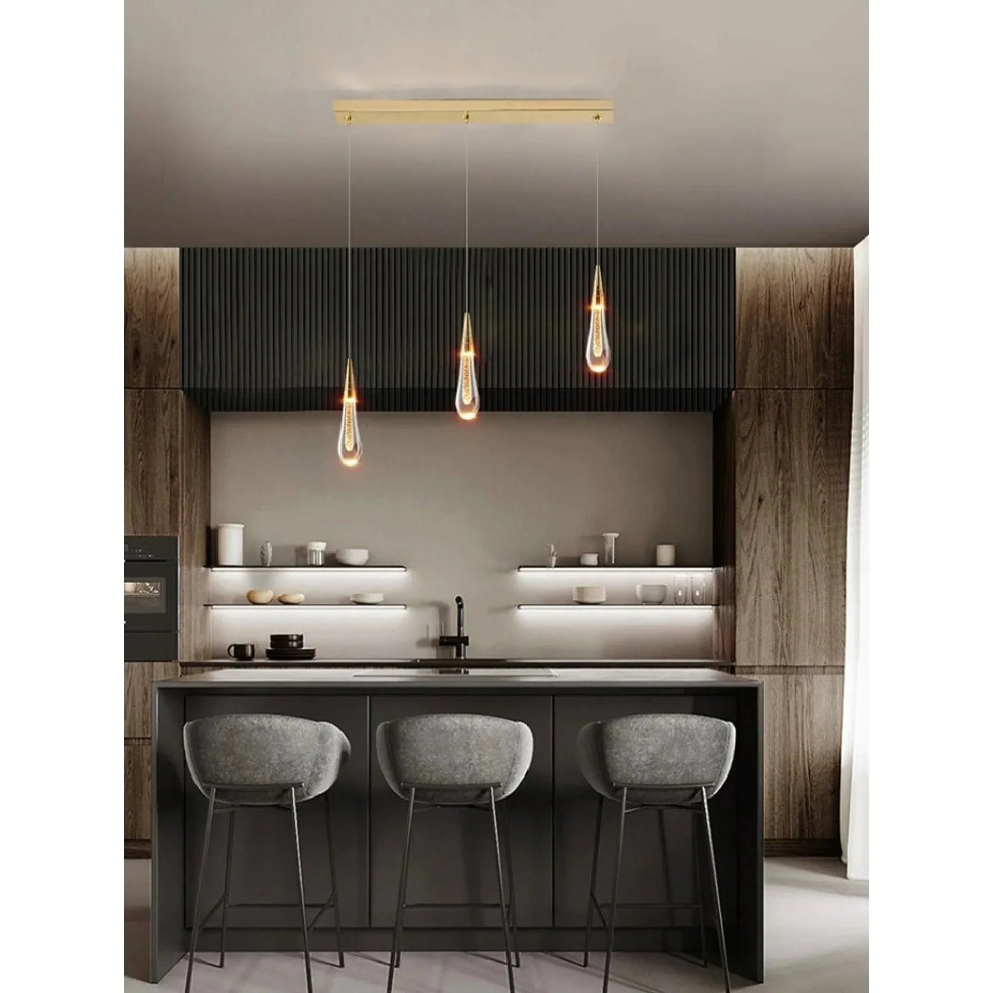 Teardrop Shaped Hanging Pendant Light