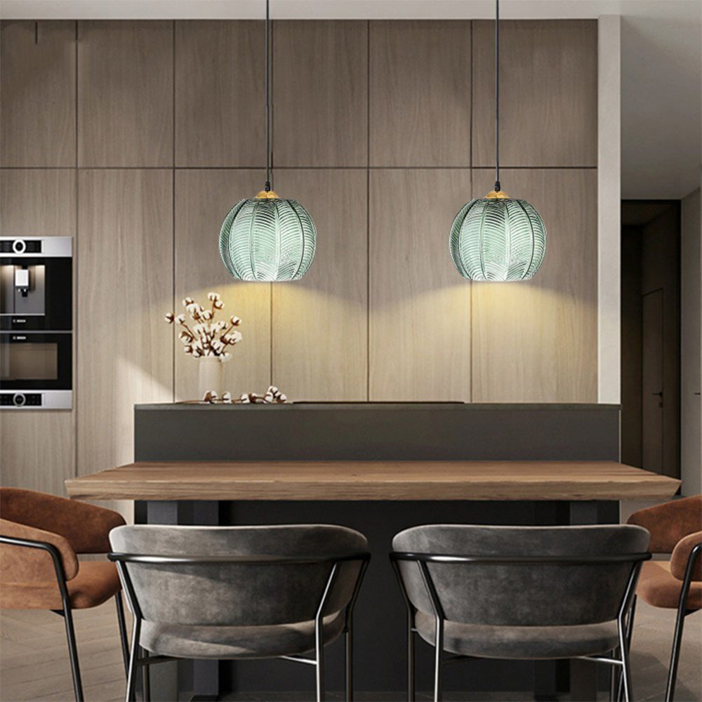Modern Green Glass Hanging Lamp