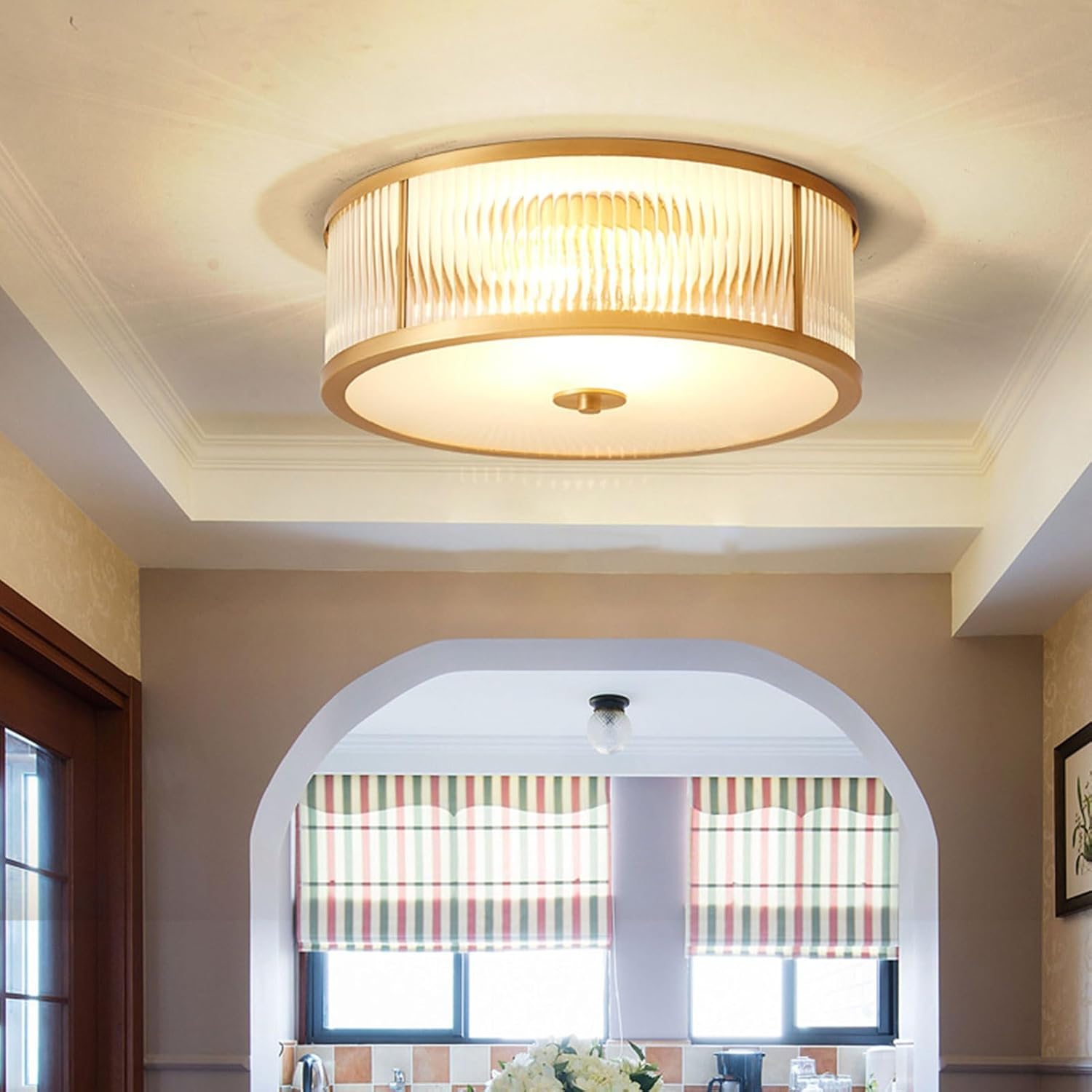 Minimalist Round Glass Ceiling Lamp
