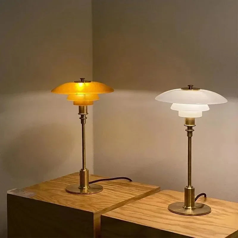 Nordic Glass Table Lamp – Minimalist LED Light for Home