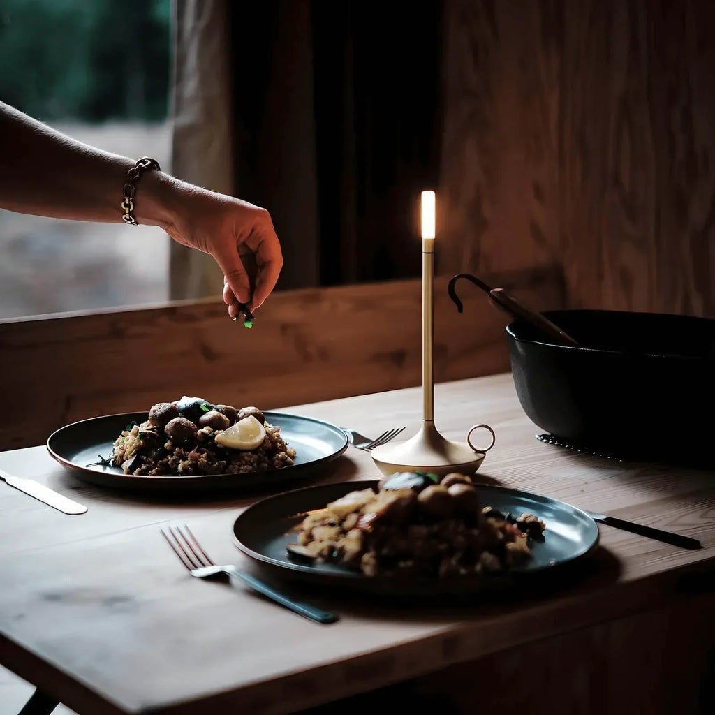 Nordic LED Candlestick Light - Rechargeable Touch Control Lamp