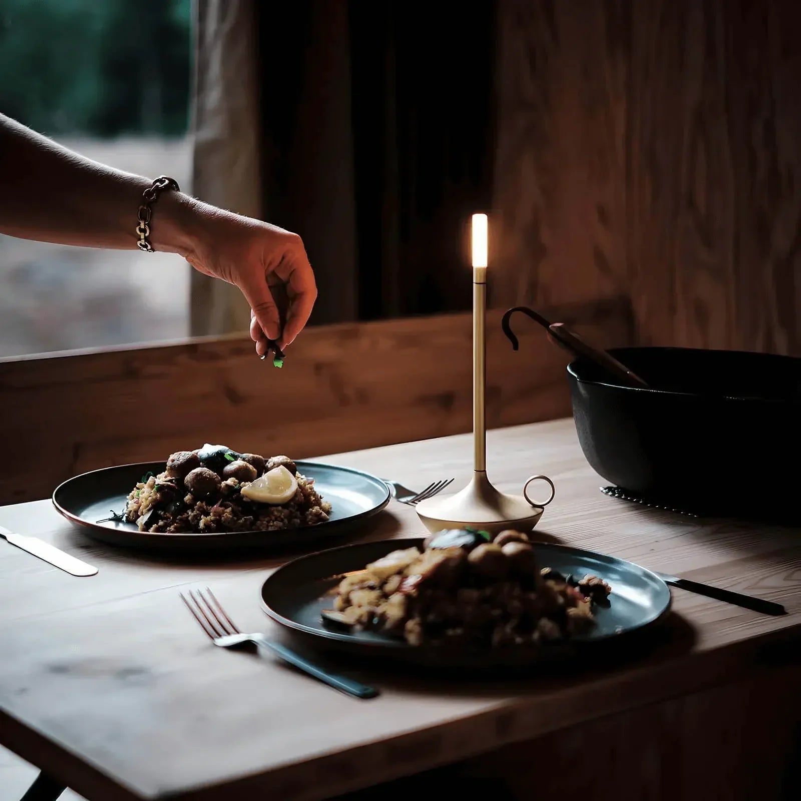 Nordic LED Candlestick Light - Rechargeable Touch Control Lamp