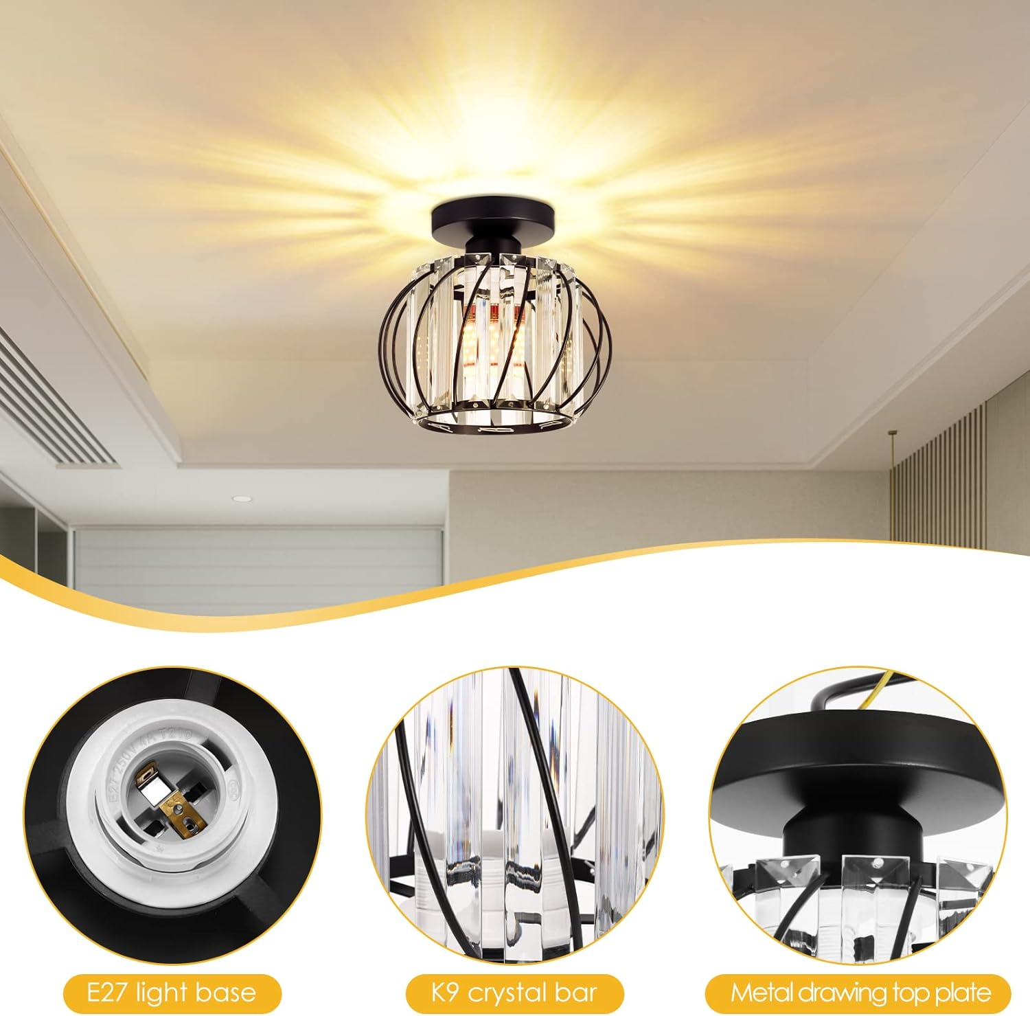 Minimalist Glass Ceiling Lamp