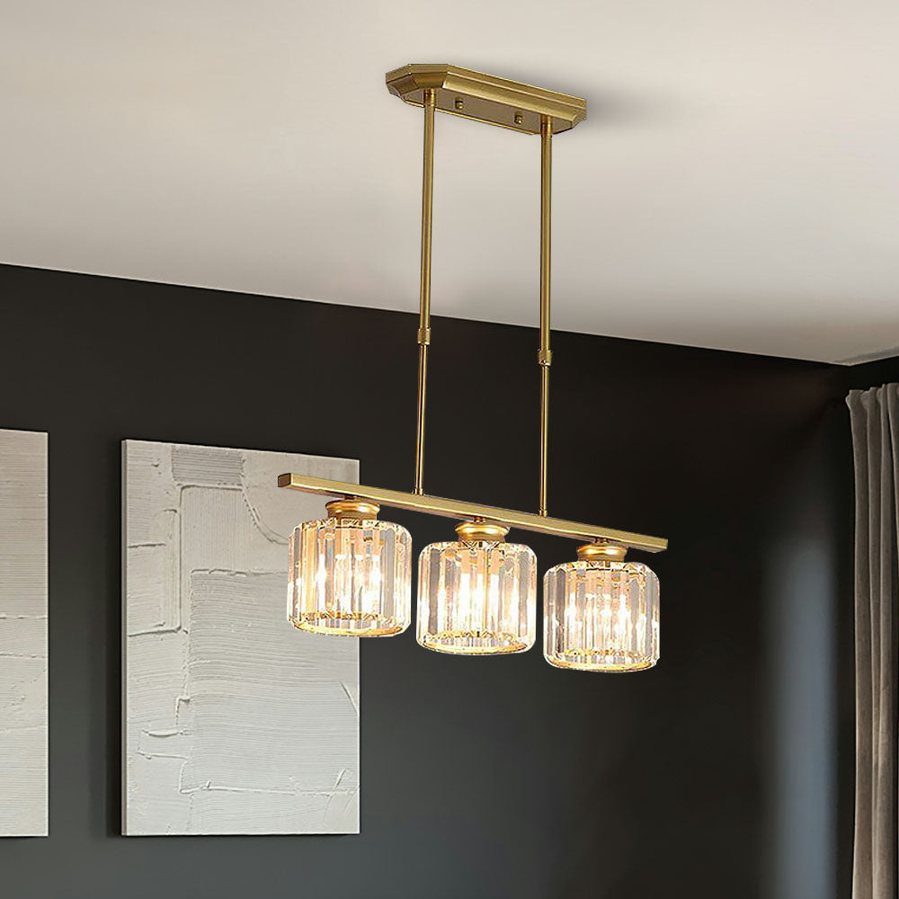 Nordic Multi-Head Glass Island Pendant Lamp