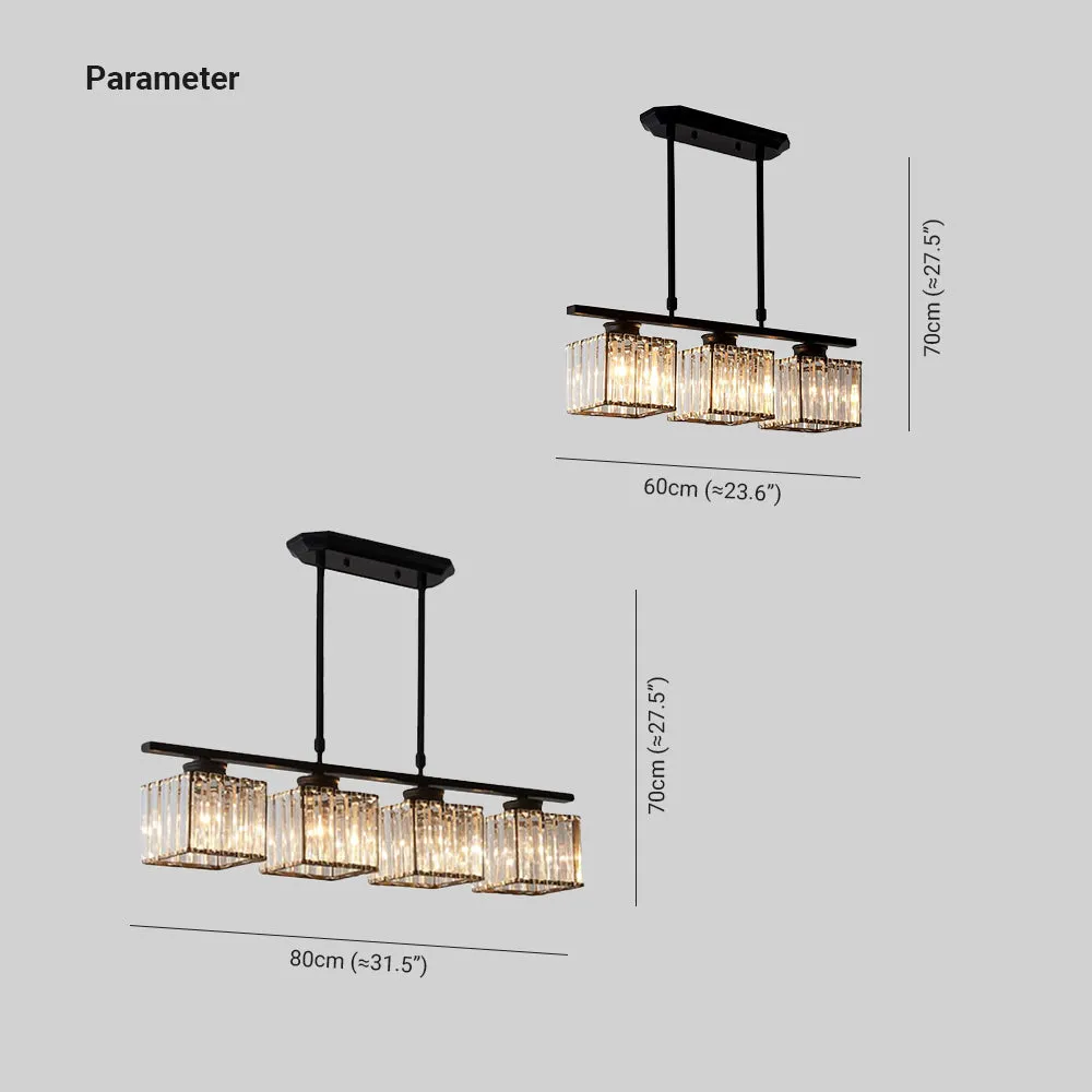 Nordic Multi-Head Glass Island Pendant Lamp