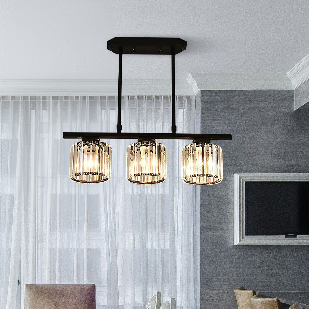 Nordic Multi-Head Glass Island Pendant Lamp