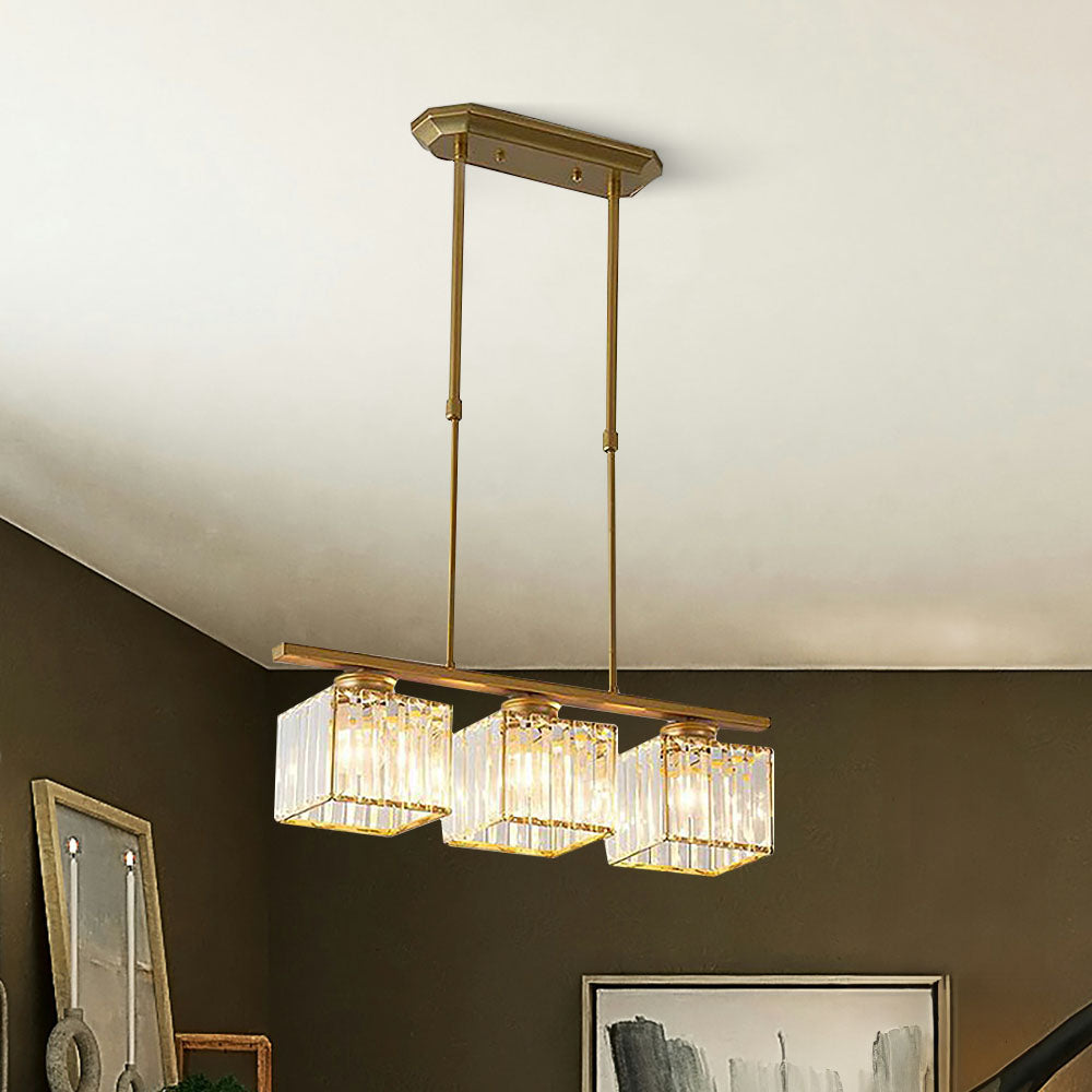 Nordic Multi-Head Glass Island Pendant Lamp
