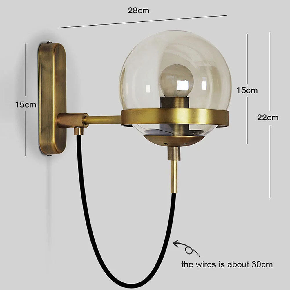 Unique Glass Ball Wall Lamp