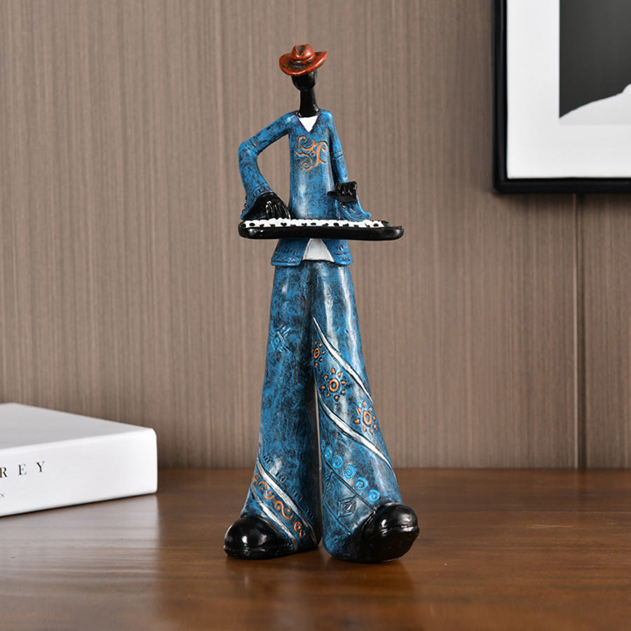 Resin Jazz Band Figurine - Vintage Music Decor Statue