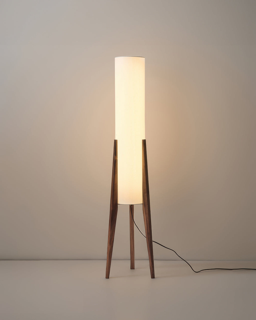 Wabi-Sabi LED Floor Lamp with Natural Wood Design