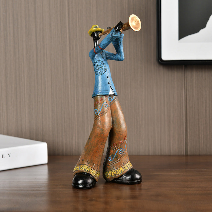 Resin Jazz Band Figurine - Vintage Music Decor Statue