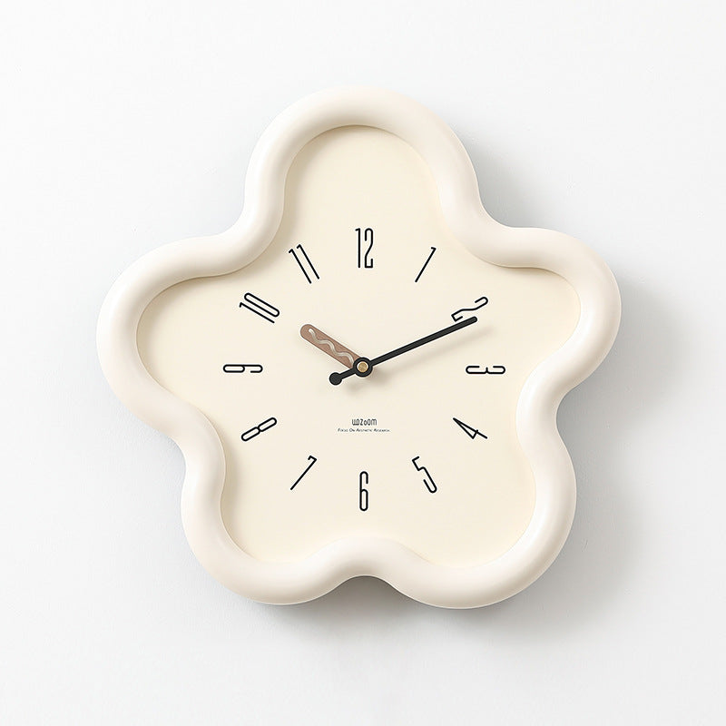 3D floral pendulum clock - silent movement, perfect for bedroom decor