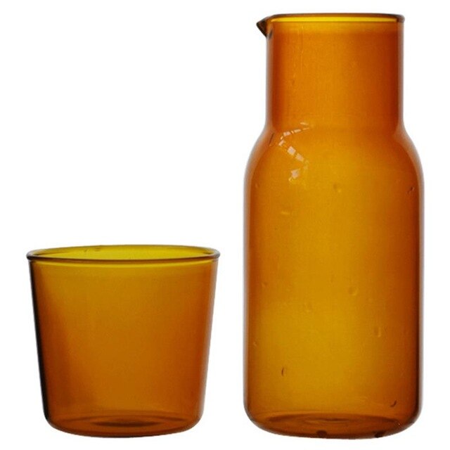 Glass Carafe & Tumbler Set – 500ml Borosilicate Water Set