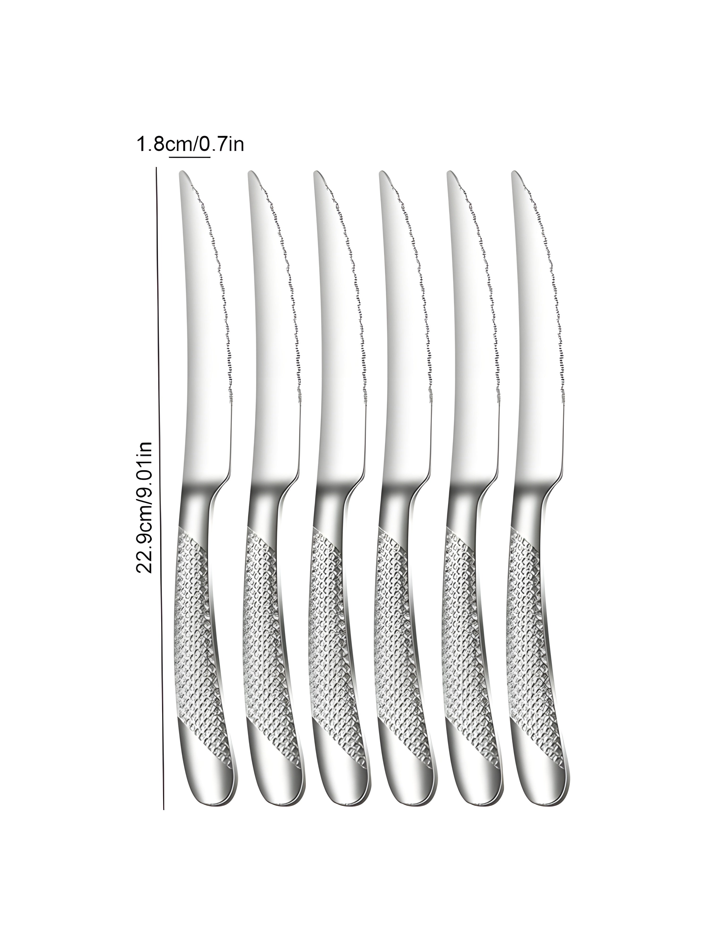 6/30 Piece Stainless Steel Silver Cutlery Set with Elegant Design