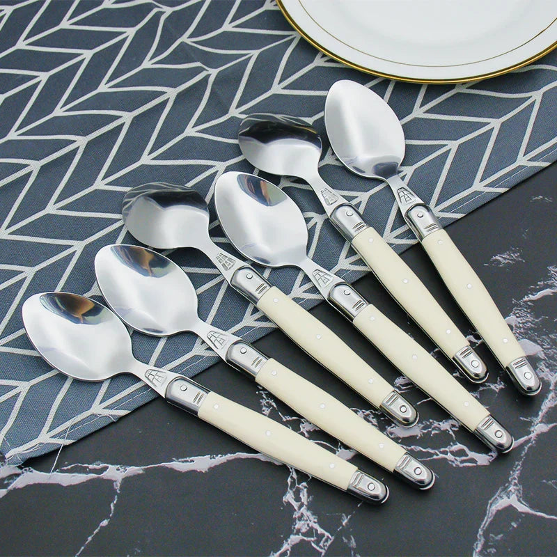IvoryElegance – Luxury Laguiole Cutlery Set in Stainless Steel