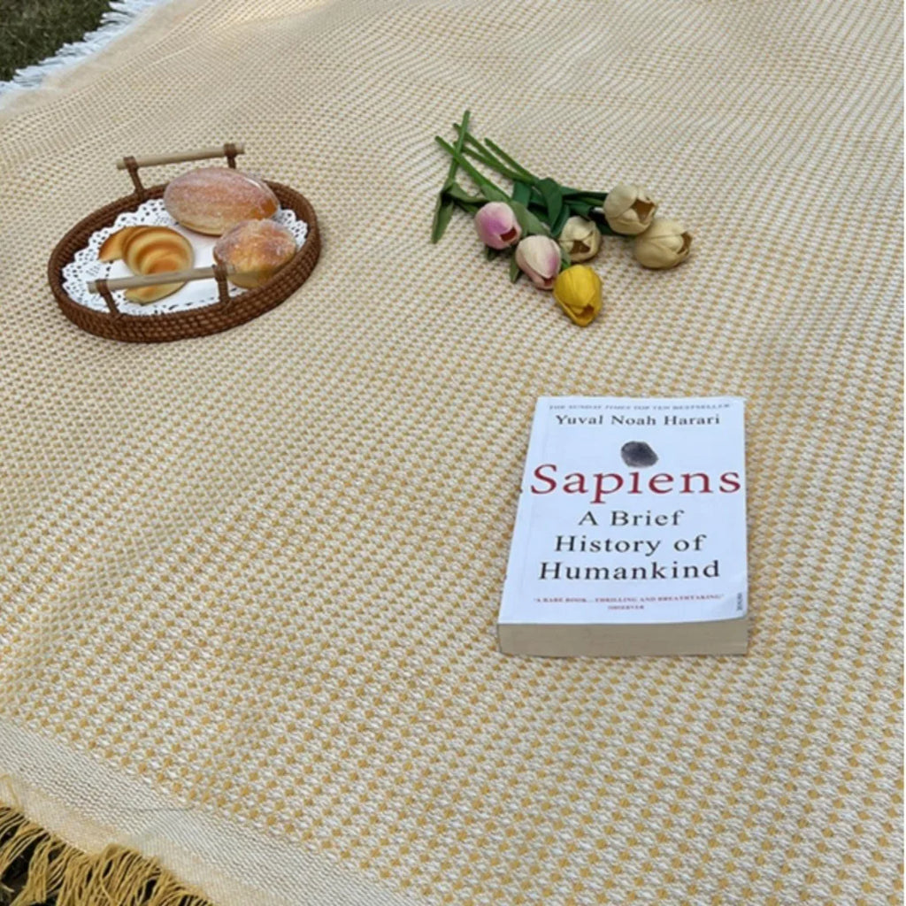 Boho Picnic Blanket with Tassels